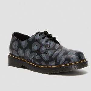 DR MARTENS DISTORTED LEOPARD PRINT OXFORD SHOES NIB